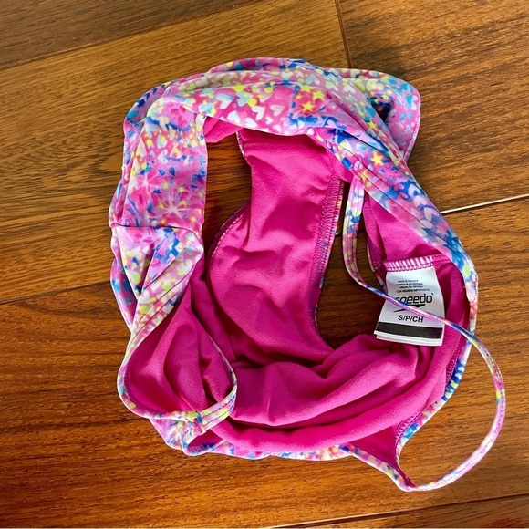 Speedo girls swimsuit one piece pink purple size small - Picture 11 of 11